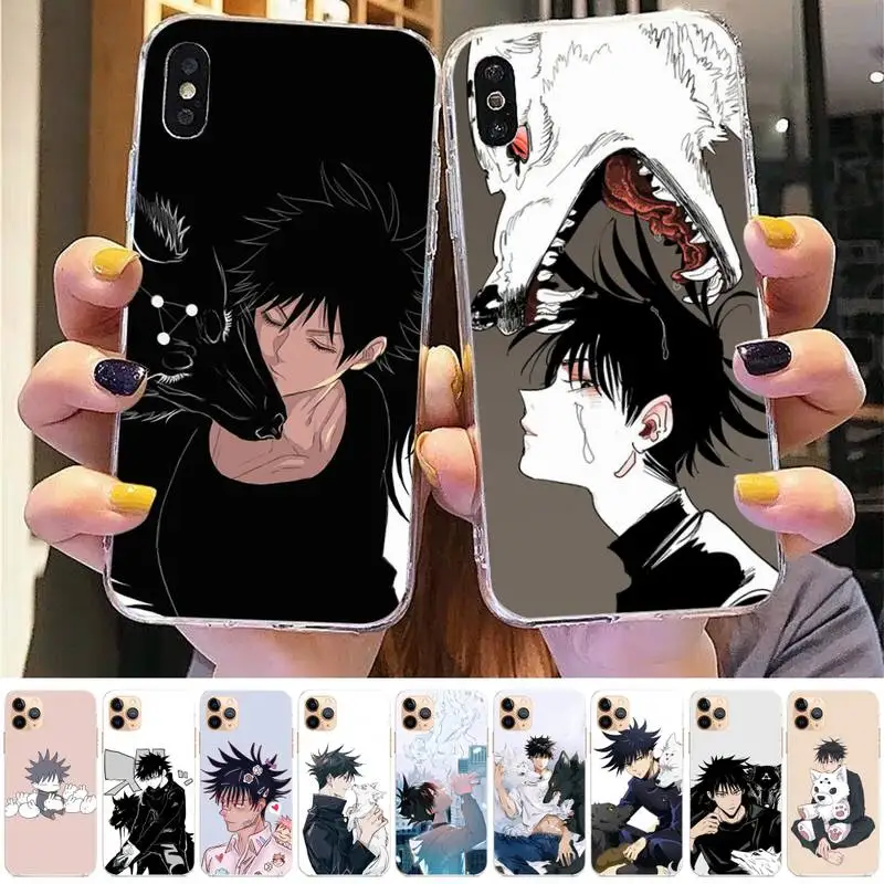 

Anime Jujutsu Kaisen Fushiguro Megumi Phone Case for iPhone 11 12 13 mini pro XS MAX 8 7 6 6S Plus X 5S SE 2020 XR cover