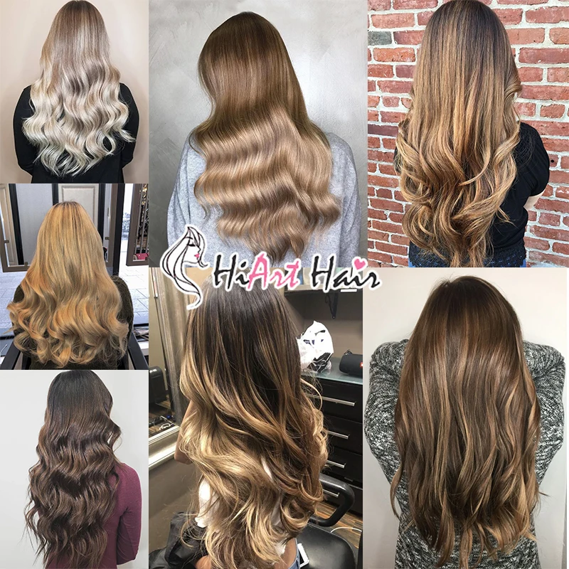Волосы для наращивания HiArt 140 г волосы remy на клипсе двойные прямые 18 дюймов 20 22