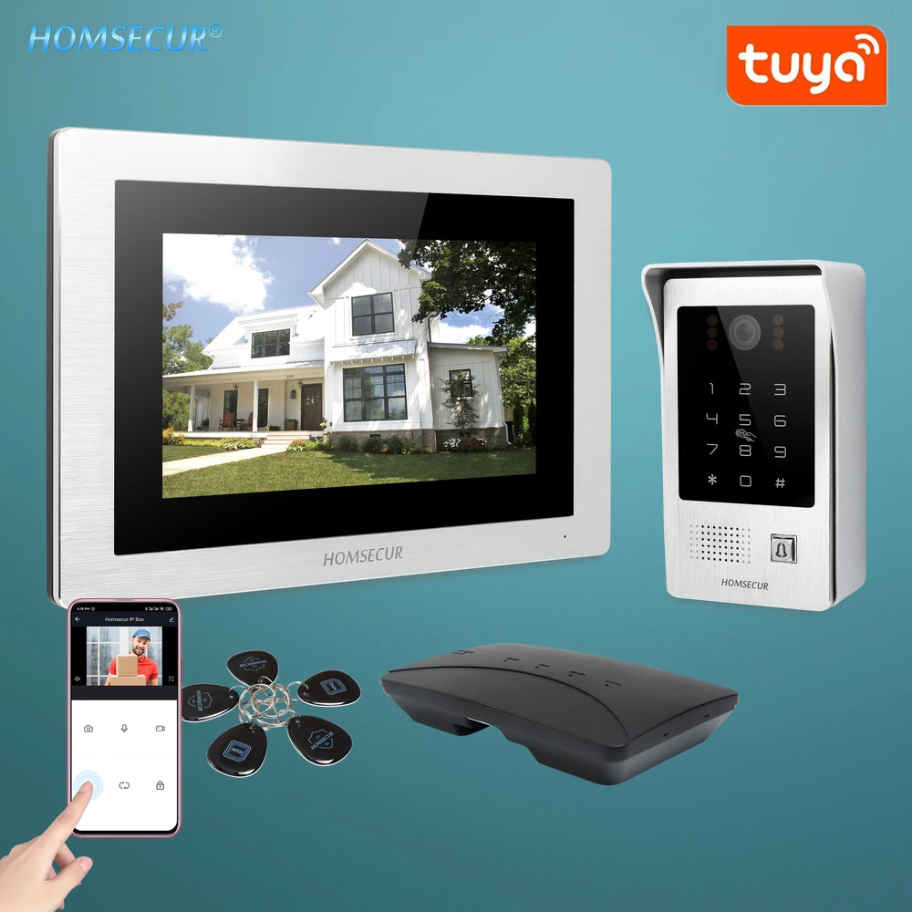 

HOMSECUR 7" Wired WIFI Video&Audio Home Intercom with Password & ID Access BC091+BM714-S