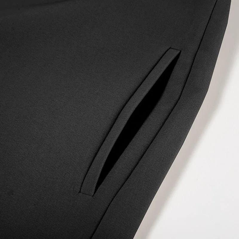 

TWOTWINSTYLE Hollow Out Casual Pants For Women High Waist Patchwork Chain Straight Trousers Female 2021 Fashion New Clothing