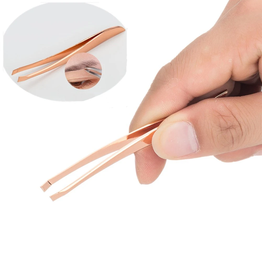 1 шт. пинцет для бровей из нержавеющей стали зажимы ресниц профессиональный косый