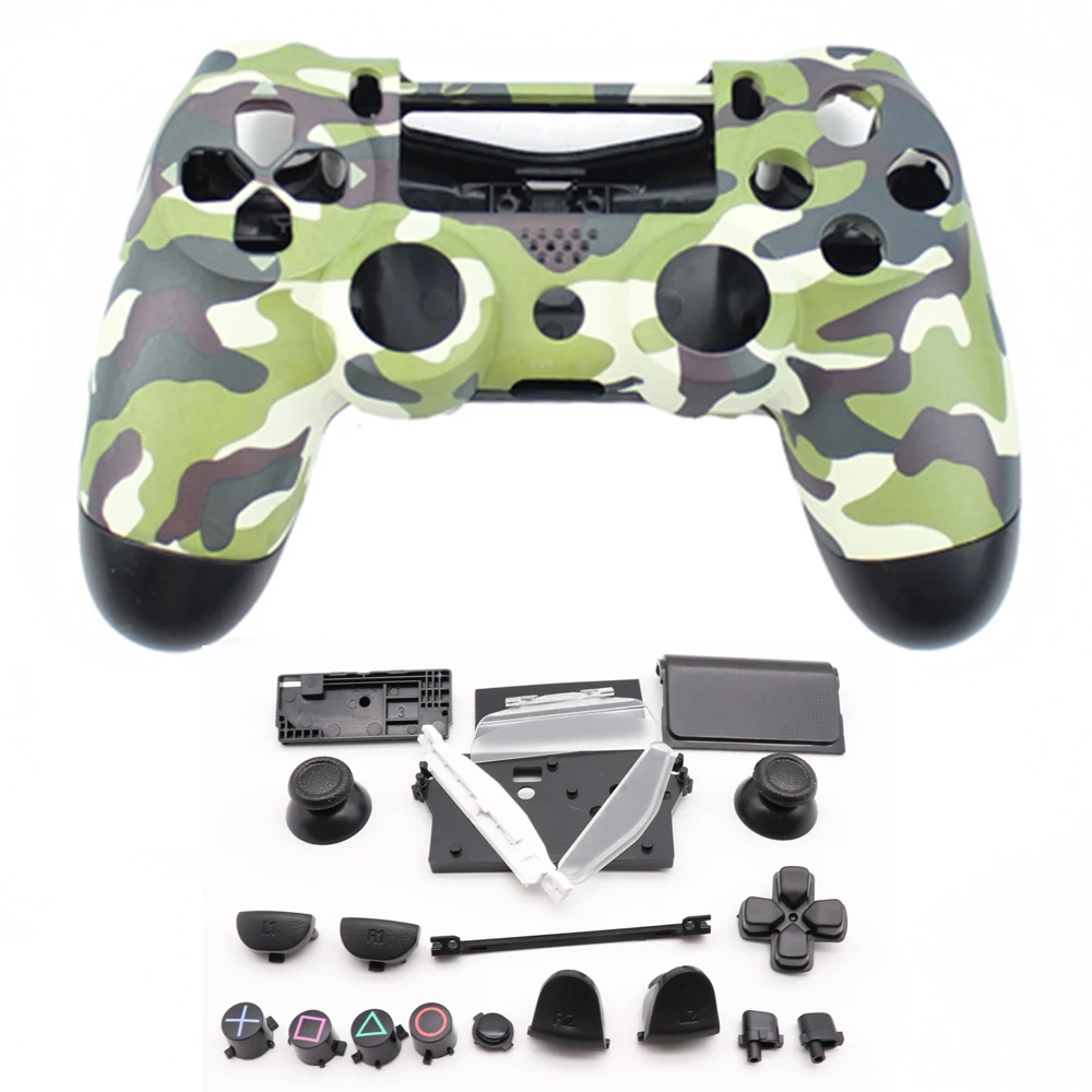 PS4 полный корпус для игрового контроллера чехол мод комплект кнопки для Playstation 4 Dualshock 4 PS 4 V1 Замена камуфляж