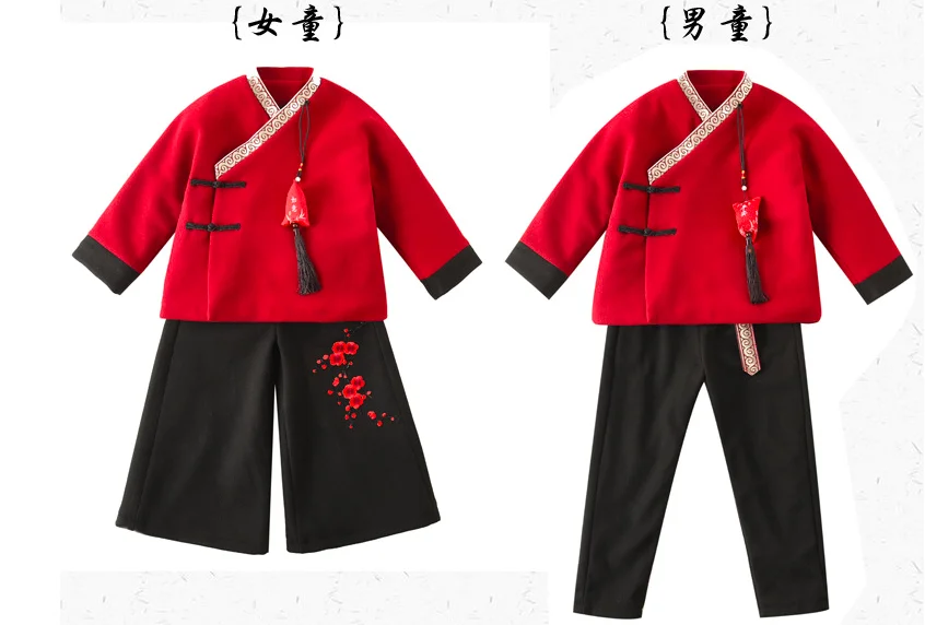 Новый детский костюм в стиле Тан одежда на новый год для мальчиков и девочек