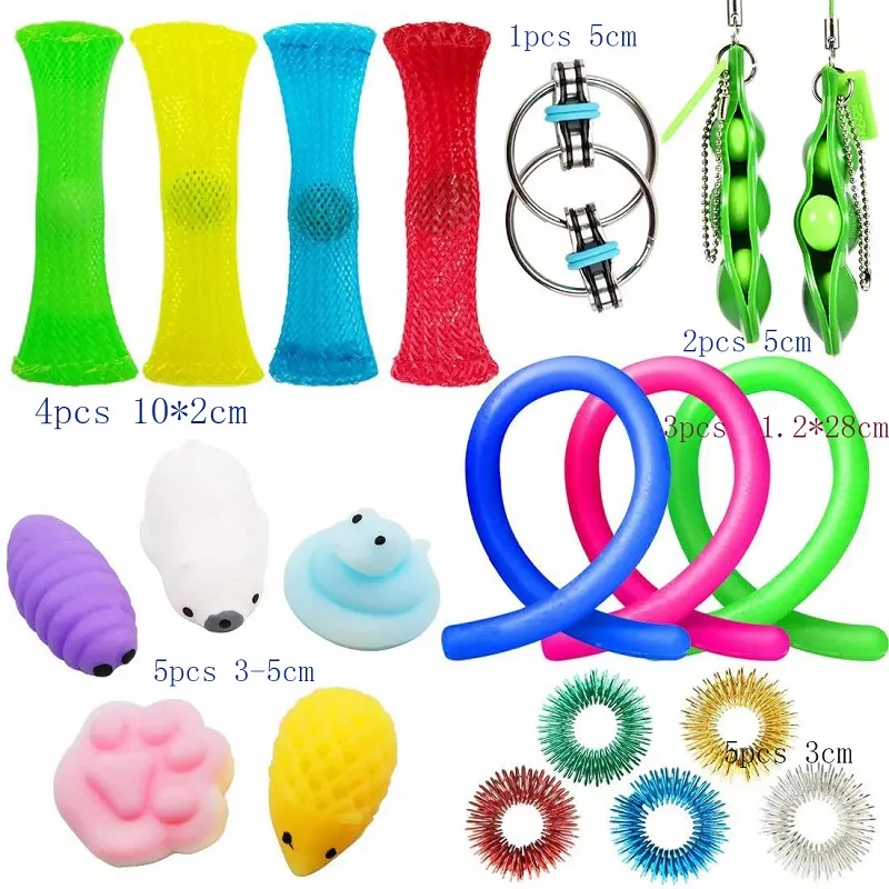 

20-24pcs Sensory Toys Marbles Ball Autism ADHD Anxiety Therapy Toys Sensory Fidget Toys Set EDC Stress Relief Hand Fidget Toys