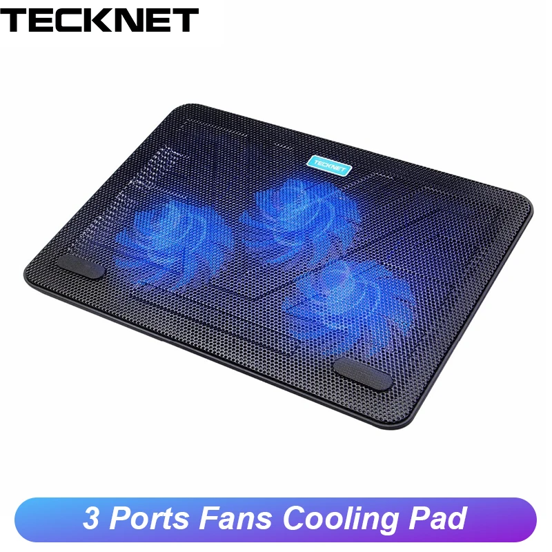 Кулер для ноутбука TeckNet ультратонкая Бесшумная охлаждающая подставка с 3