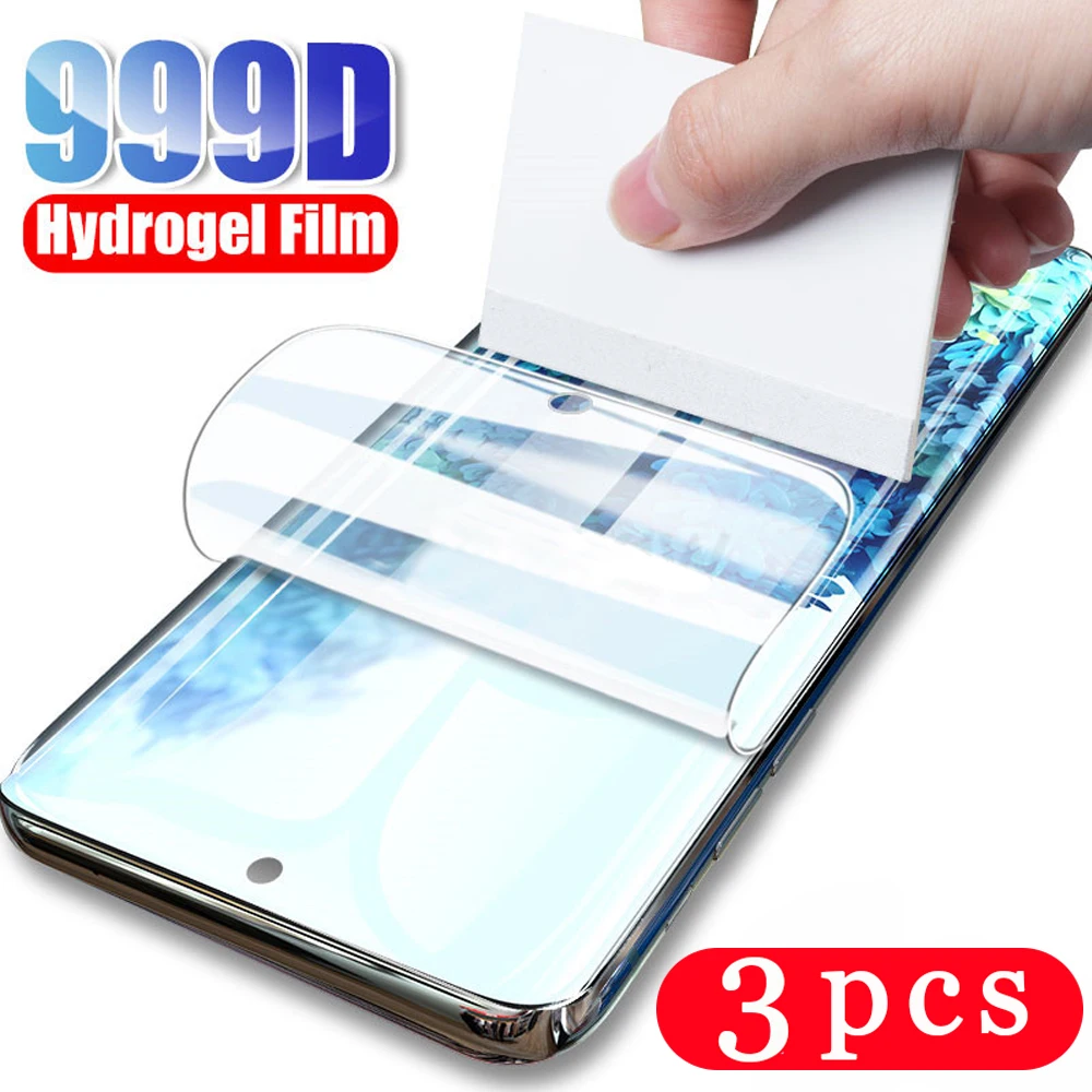 

3Pcs soft full cover for samsung galaxy note 10 plus pro lite 9 8 hydrogel film protective film phone screen protector Not Glass