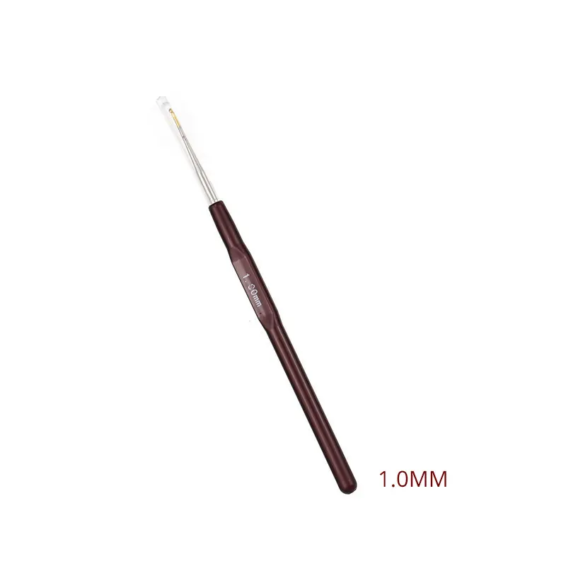 1.0mm 1 шт. 18 размеров 0,5-2,2 мм крючки для вязания крючком алюминиевые маленькие кружева вплетать в пряжу спицы крючок для инструменты для изготовления кукол крючки для вязания - Цвет: 1.0mm