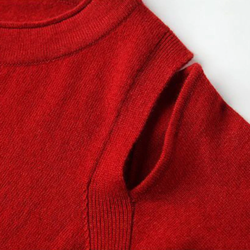 

Women Pullovers Sweater Off-shoulder Ulzzang Solid Elegant Simple All-match Female Autumn Basic Street Style Stylish Casual Cozy