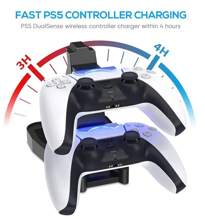 Зарядное устройство для контроллера PS5 с двумя USB-портами док-станция быстрой