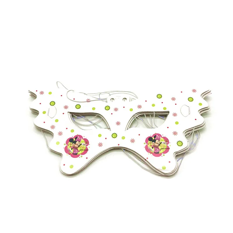 10pcs/lot Disney Minnie Mouse Theme Masks Strings For Kids Birthday Party Decorations Eye Cover Supplies | Дом и сад