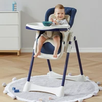 luxurious multi function reclining baby high chair with wheel childrens dining table kids sleeping feeding seat easy set up