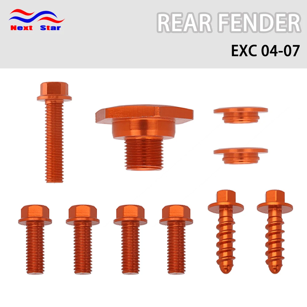 Алюминиевый оранжевый винт для заднего переднего крыла мотоцикла радиационное