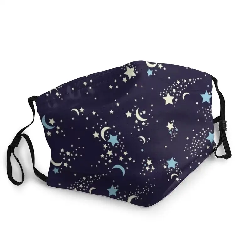

Space Stars And Moon Pattern Mouth Face Mask Women Anti Haze Dust Galaxy Astronomy Mask Protection Reusable Respirator Muffle