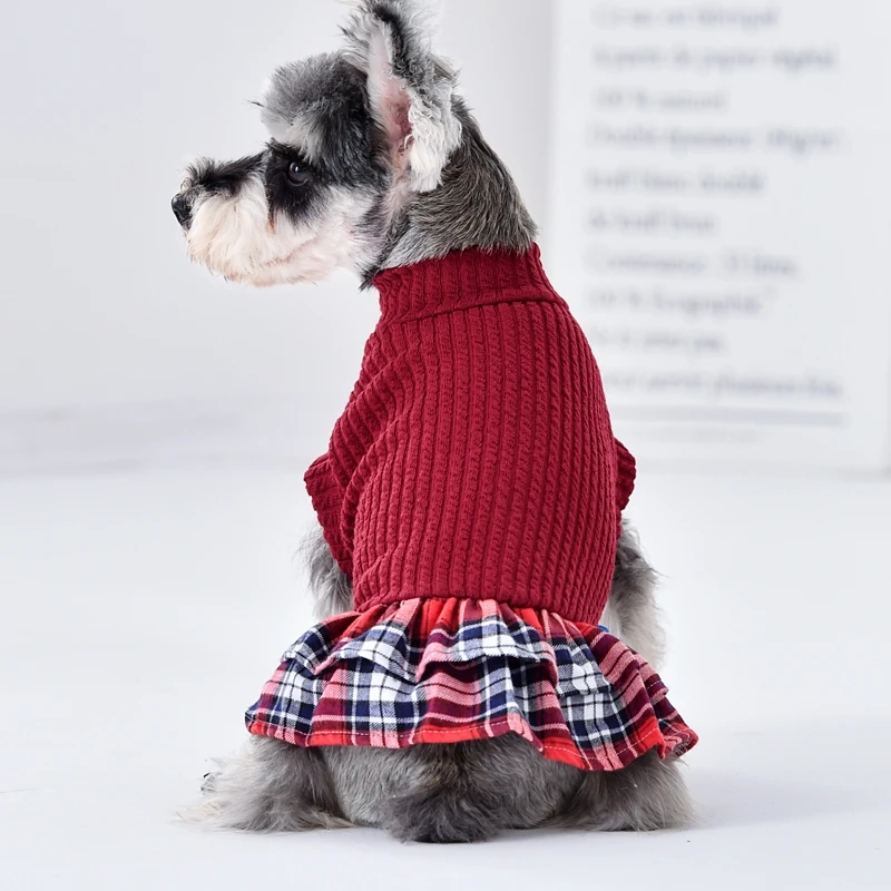 Shool Lover Knit New Dog Костюм для животного рубашка Красный Синий XL Pitbull Dachshund Cat Футболка со щенком осенне-зимняя одежда Прямая поставка