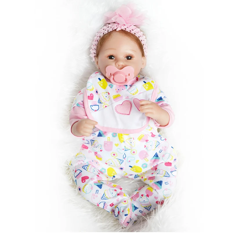45 см полное Силиконовое боди Reborn Baby Doll игрушка очаровательные реалистичные малыша reborn corpo de silicone inteiro realista