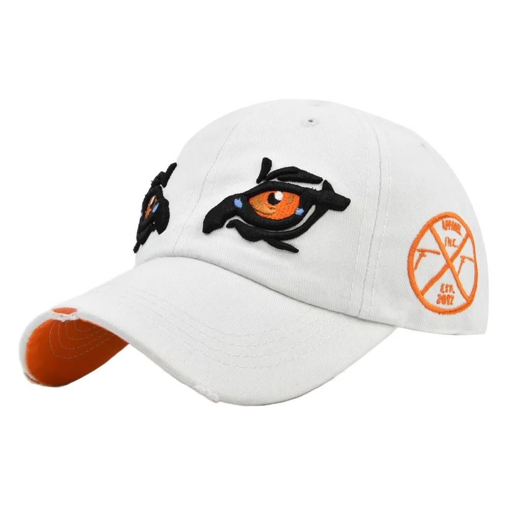 

Summer Eagle Eye 3D Embroidered Baseball Cap Hip Hop Solid Color Retro Sun Hats
