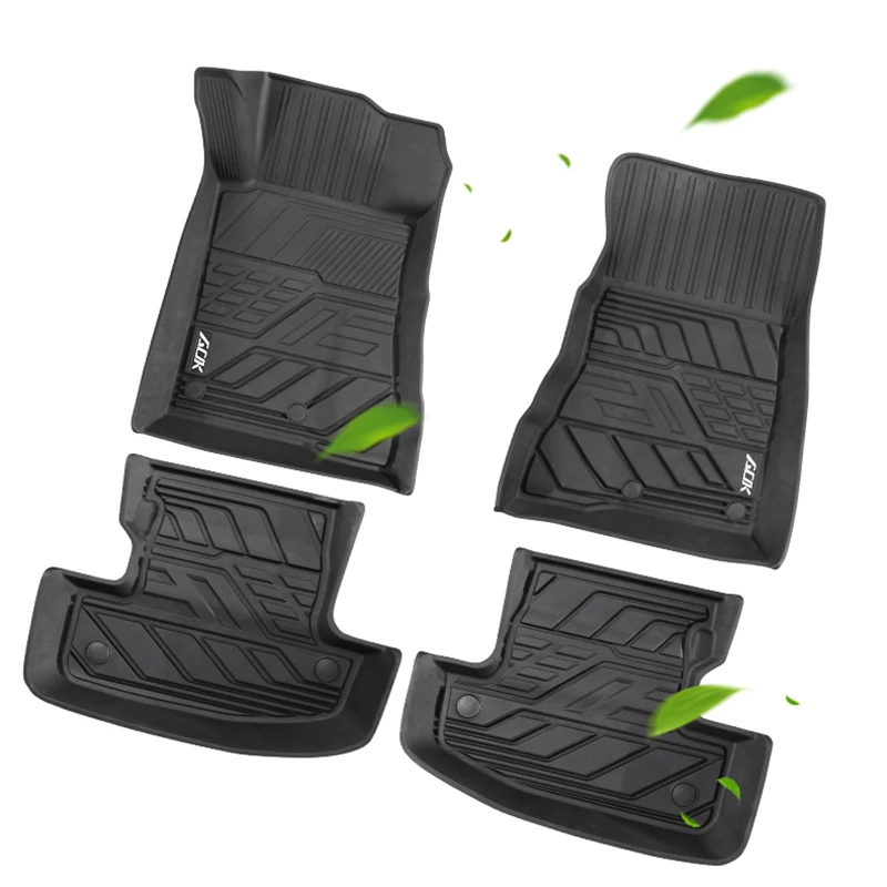 

For Ford Mustang 15-20 TPE Rubber Auto Car Floor Mat Foot Anti-slip Pad Car Antifouling Pad Interior Accessories