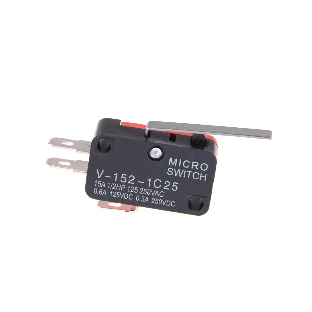5 шт./лот концевой выключатель V-152-1C25 SPDT 1NO 1NC 3Pin короткие прямые Шарнирный Рычаг