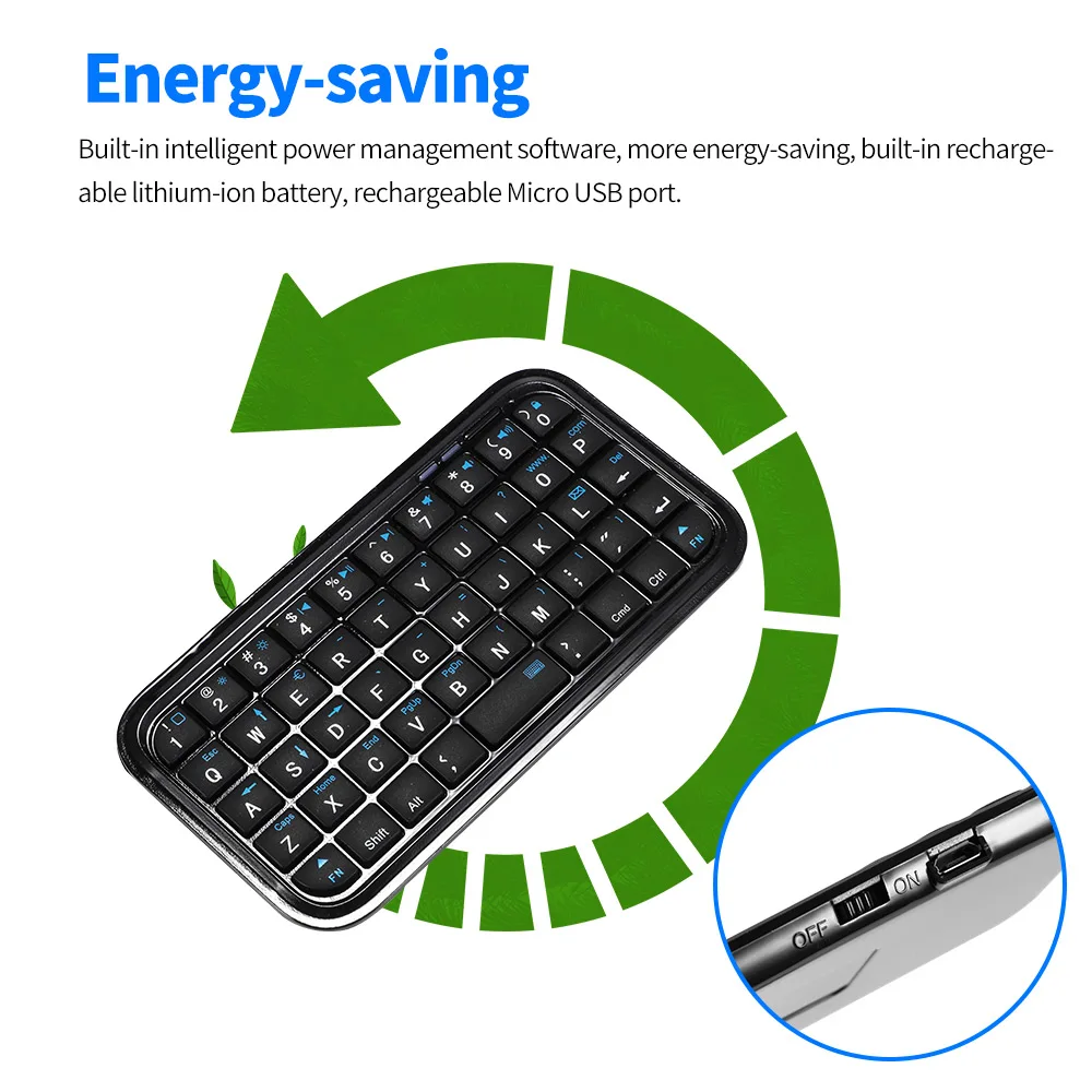 Portable Pocket Bluetooth Keyboard Mini Wireless 3.0 IPad2/3/4 For IPhone 4S 5 Android OS PC | Компьютеры и офис