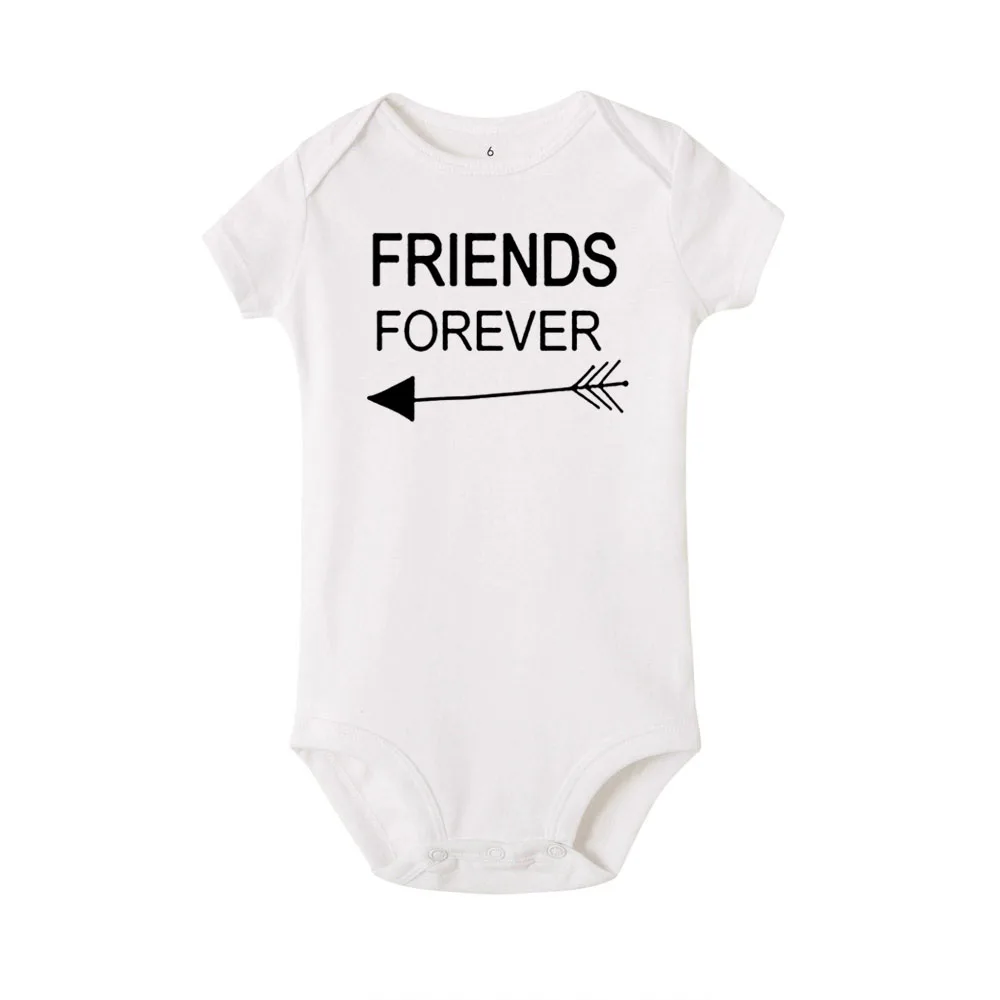 Новорожденный BabyRomper родился вместе друзья навсегда печати для новорожденных