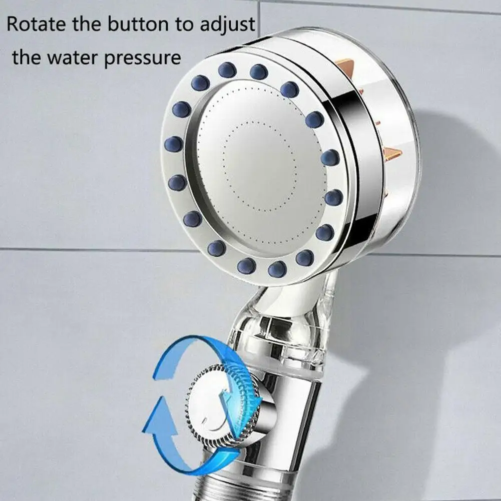 

Новая герметичная турбо-насадка для душа, насадка для душа с одним ключом, экономия воды под давлением, аксессуары для ванной комнаты высоко...