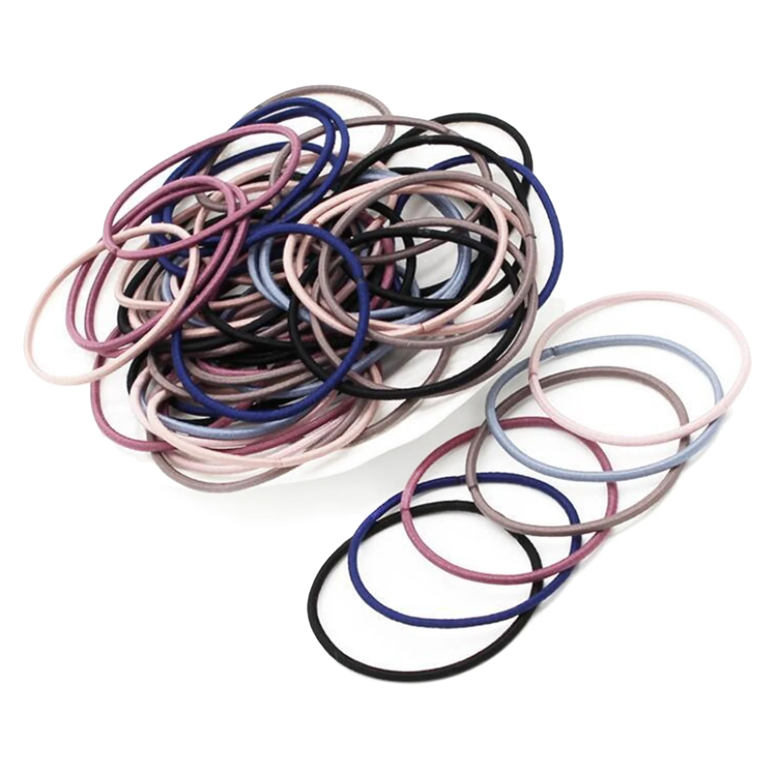 100 шт. высокоэластичные нейлоновые резинки для волос заколки конского хвоста