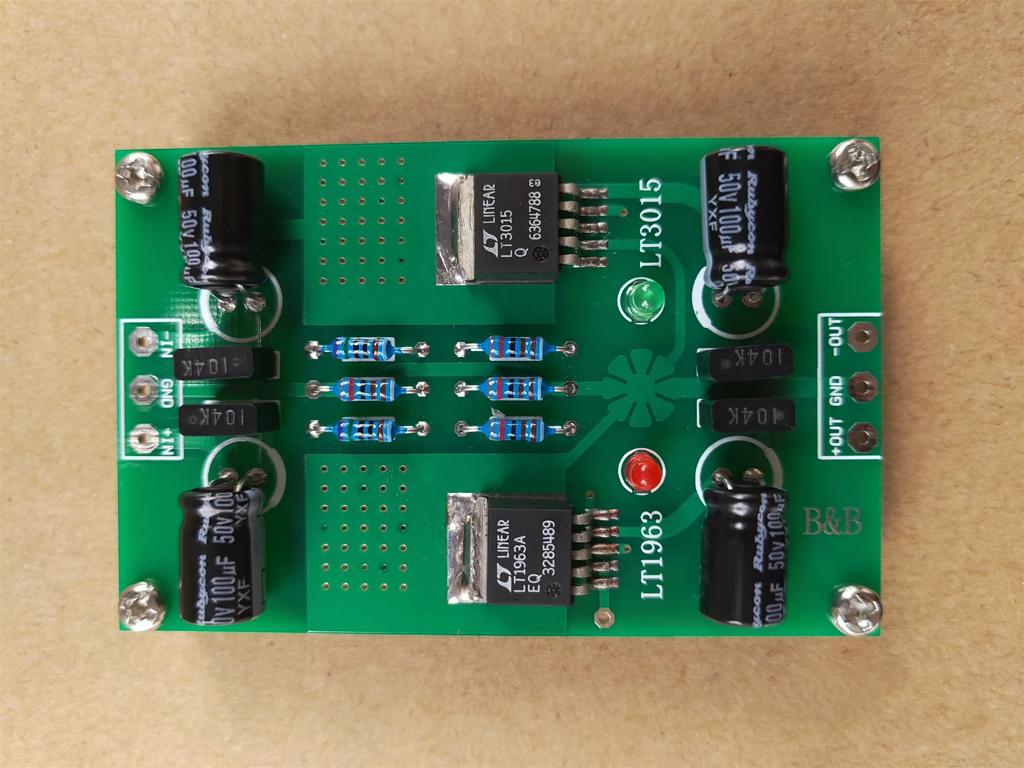 

LT1963A/LT3015 Module Positive and Negative Voltage DC-DC Precision Low Noise, Linear Regulated Power Supply