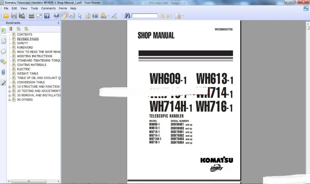 Инструкции для мастерских телескопических погрузчиков Komatsu (все) | Автомобили и