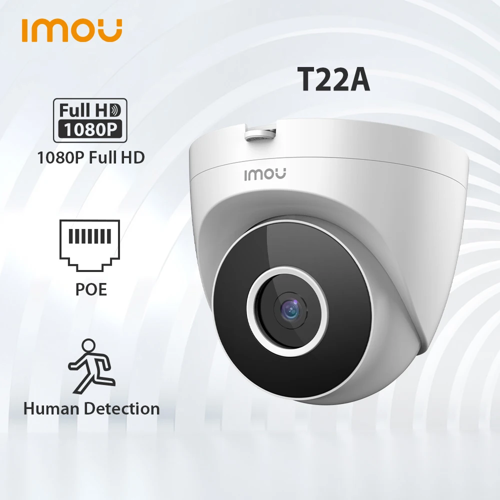 Dahua Imou IPC T22A 1080P HD H.265 камера для глаз PoE Обнаружение человека и обнаружения