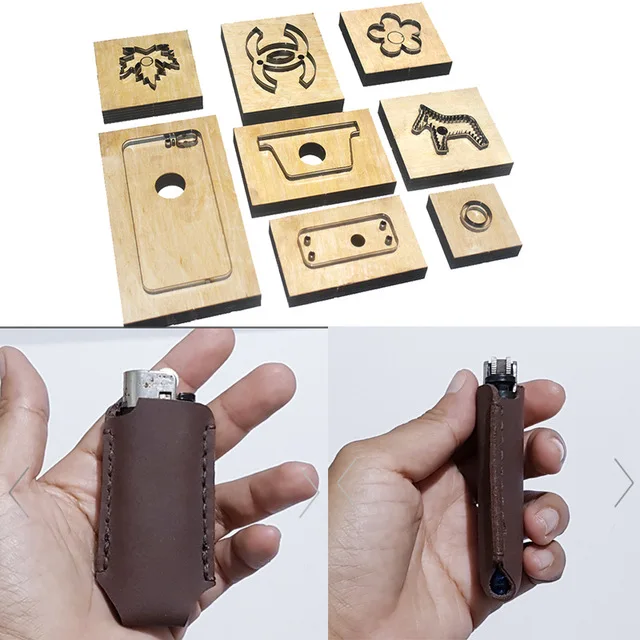 Японское стальное лезвие DIY кожаный чехол для зажигалки/держатель для зажигалки шаблон-штамп для резки ножа трафарет Инструменты для кожевенного ремесла деревянные штампы