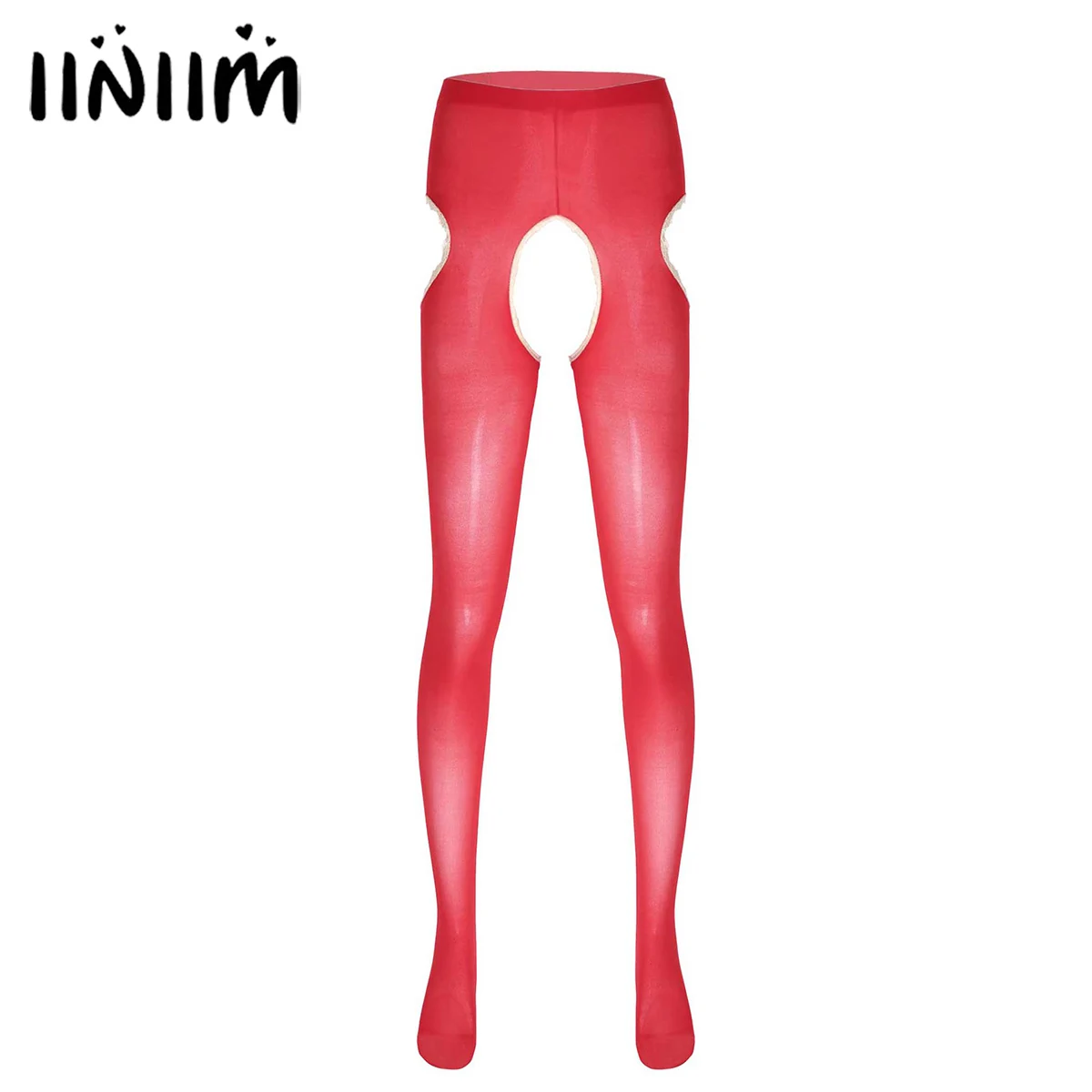 

Mens Sissy Exotic Pants Sexy Porno Crotchless Pantyhose Hollow Out Stretchy Tights Leggings Lace Trimming Stockings Underwear