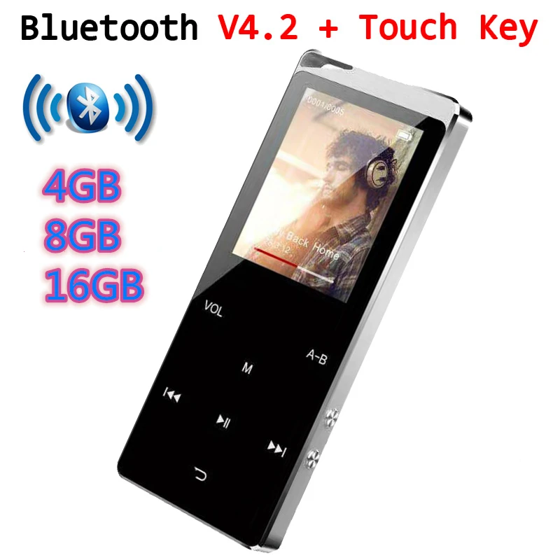 Роскошный Металлический mp4 плеер Bluetooth портативный тонкий MP3 МП 4 медиаплеер 2