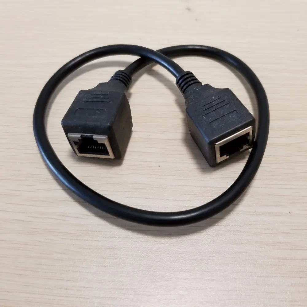 Кабель-адаптер RJ45 для сетевого удлинителя черный 30 см | Компьютеры и офис