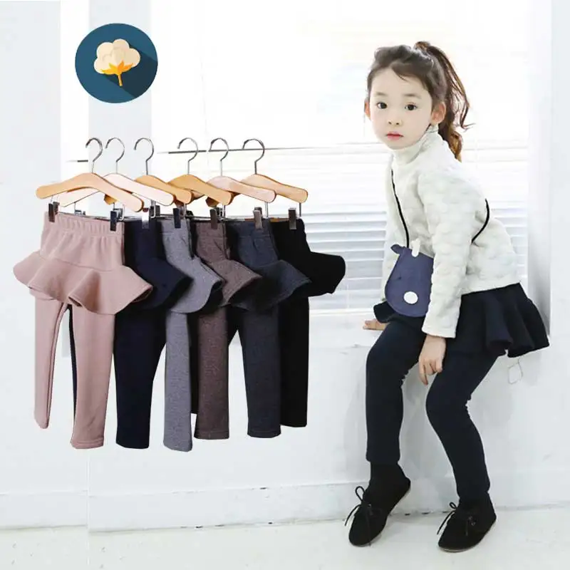 

Kids Leggings For Little Girls With Ruffle Tutu Skirt Baby Girl Pants Cotton Girls' Toddler Legging Children Stretchy Pantskirt