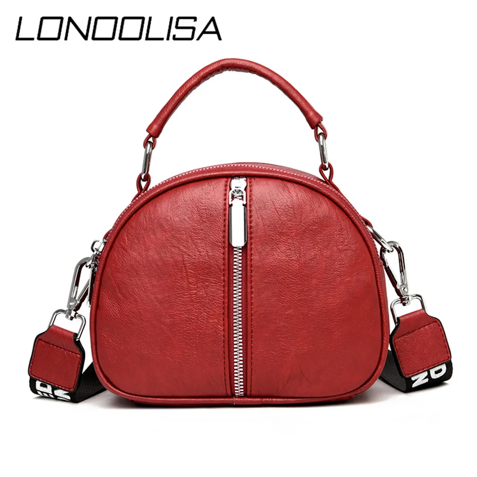 Сумка-Кроссбоди для женщин 2020 кожаная сумка на плечо женская молнии Bolsa круглая