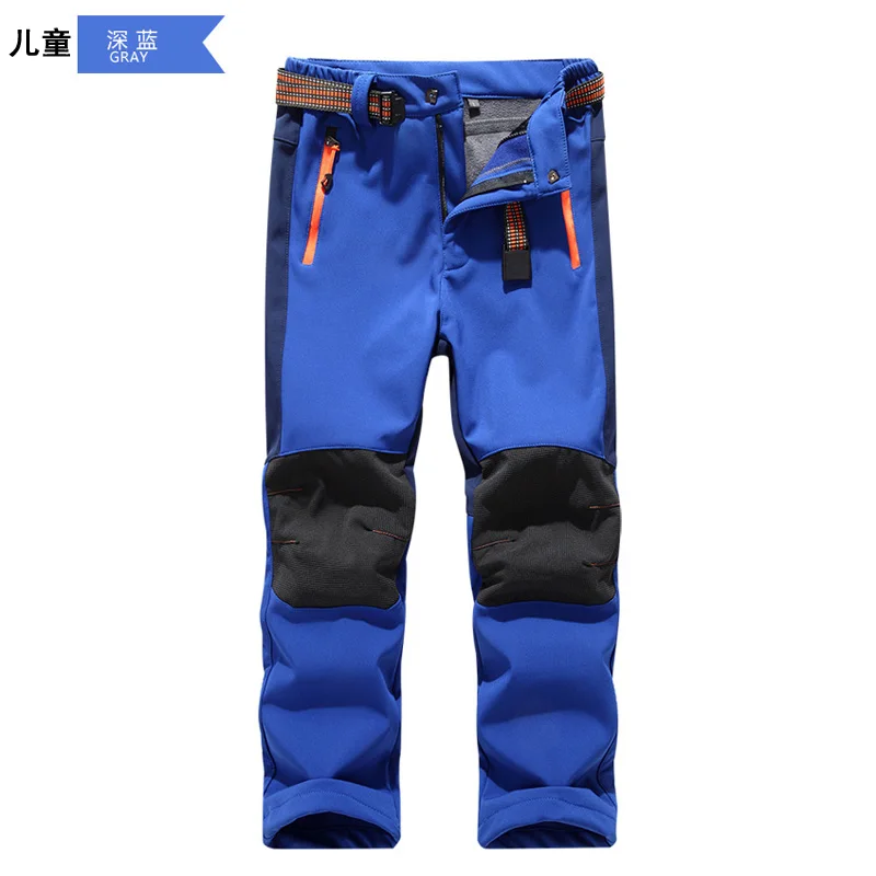 Pantalon De Ski Pour Enfant зимние детские уличные штаны для сноуборда ветрозащитные флисовые зимние штаны для девочек и мальчиков для походов - Цвет: 5