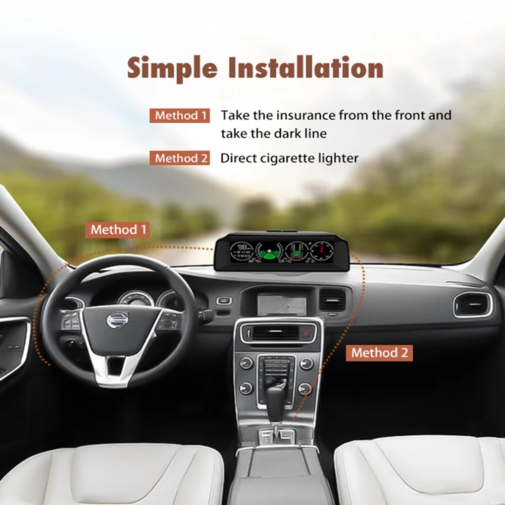 Новый Go 2 Gps Автомобильный дисплей измеритель скорости наклона компас