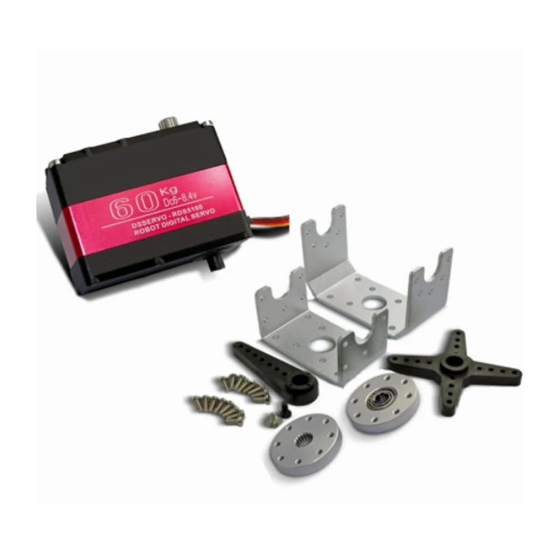 

RDS5160 60 кг вращение, высокий крутящий момент двойная ось цифровая рулевого Шестерни, Давление и Водонепроницаемый 8,4 V