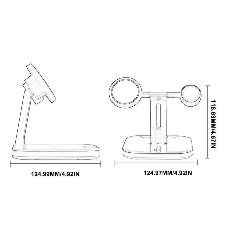 

3 In 1 Magnetic Wireless Charger Fast Charging Station For IPhone 12/12 Pro Max Mini For AirPods Pro/2 For Iwatch Series