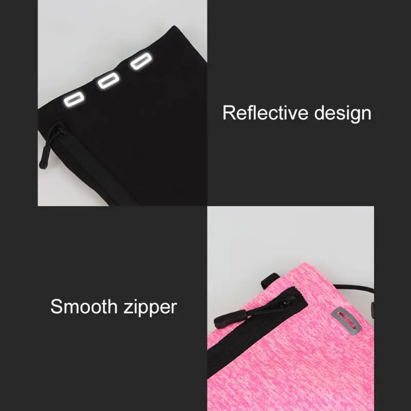 

Women Men Reflective Armband Sports Running Gym Workout Holder Phone Elastic Pouch Fitness Exercise Cell Phone Bag Anti Slip