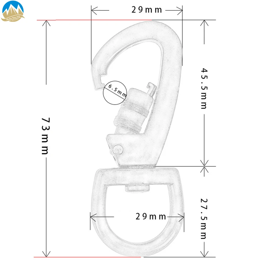 2 шт упаковка фиксирующие d-образные зажимы d-образное кольцо вращающийся на 360 °