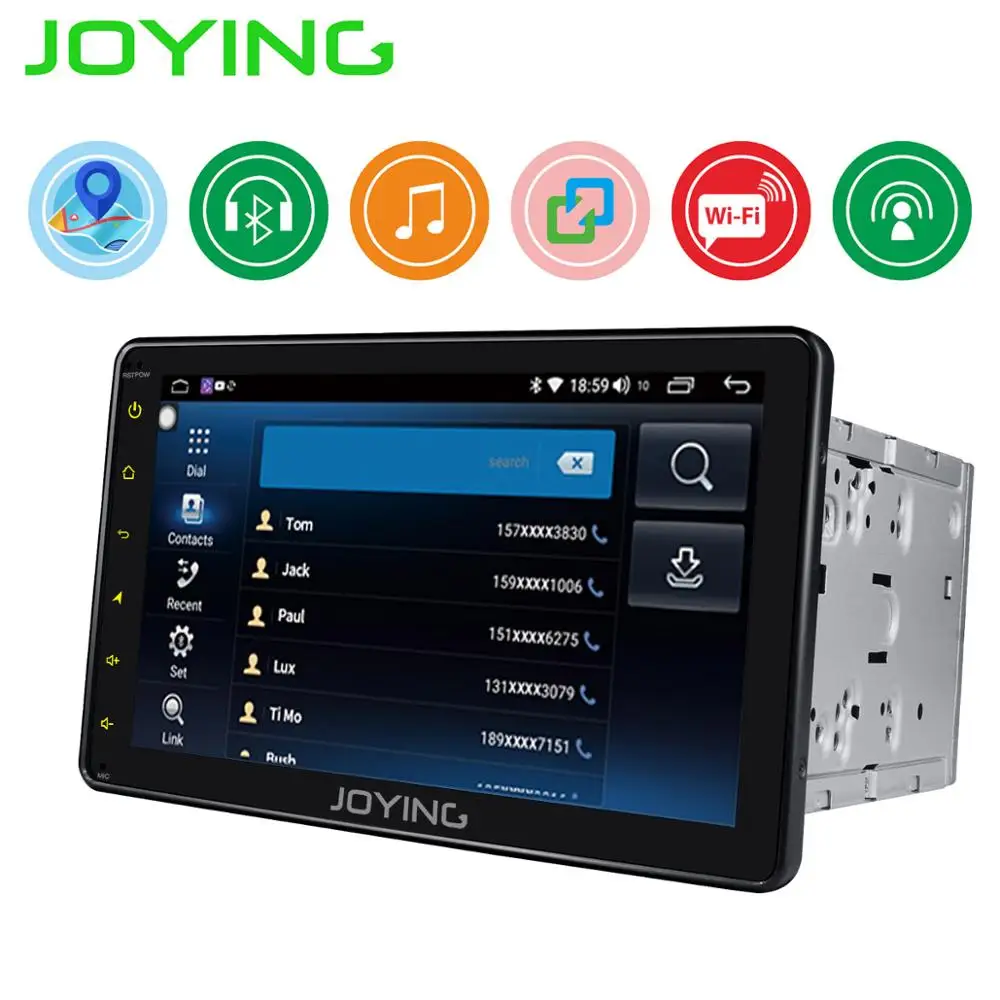 Head Unit " gps навигация Android 8,1 Автомагнитола стерео 1024*600 1 Гб+ 16 Гб 2Din универсальное головное устройство мультимедиа без DVD плеера BT Mirror Link - Цвет: Head Unit