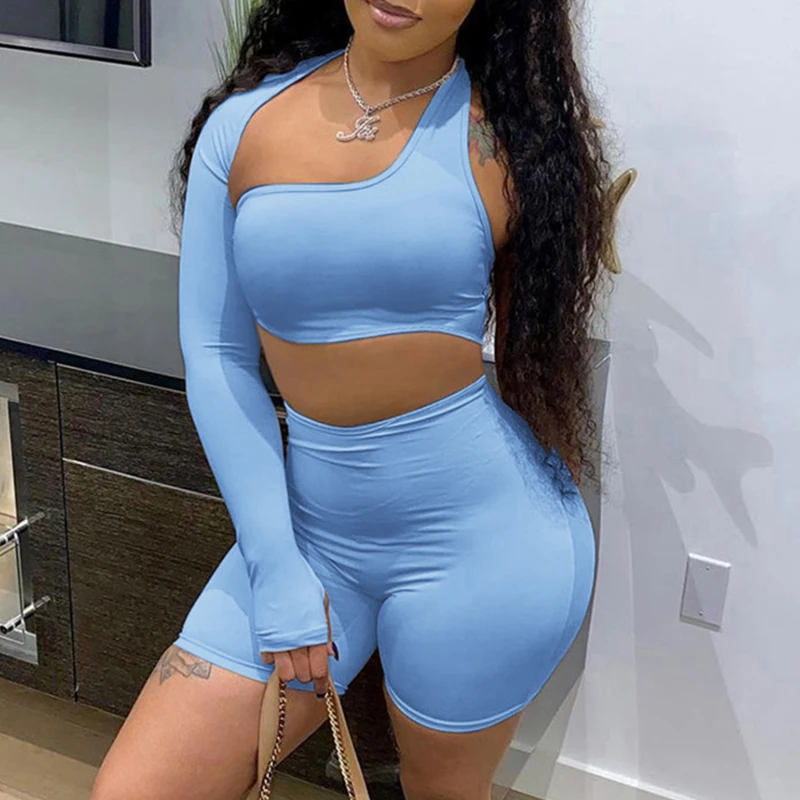 

Women Suits Summer Short Sleeve Biker Shorts Collarless Casual Jogger Cycling Shorts Woman Sexy Clothes Biker Shorts Set Cool