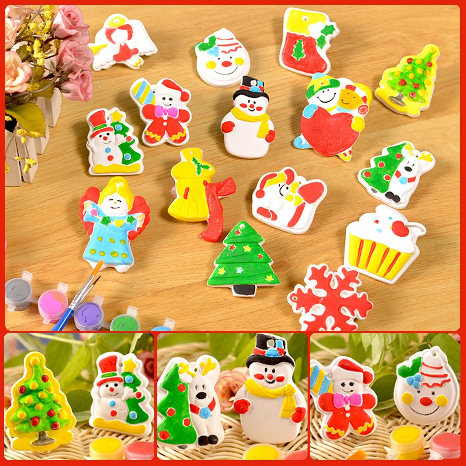 Штукатурка Краска ing Kit краска свои собственные фигурки 15 шт. с 8 Pots краски и 2 шт