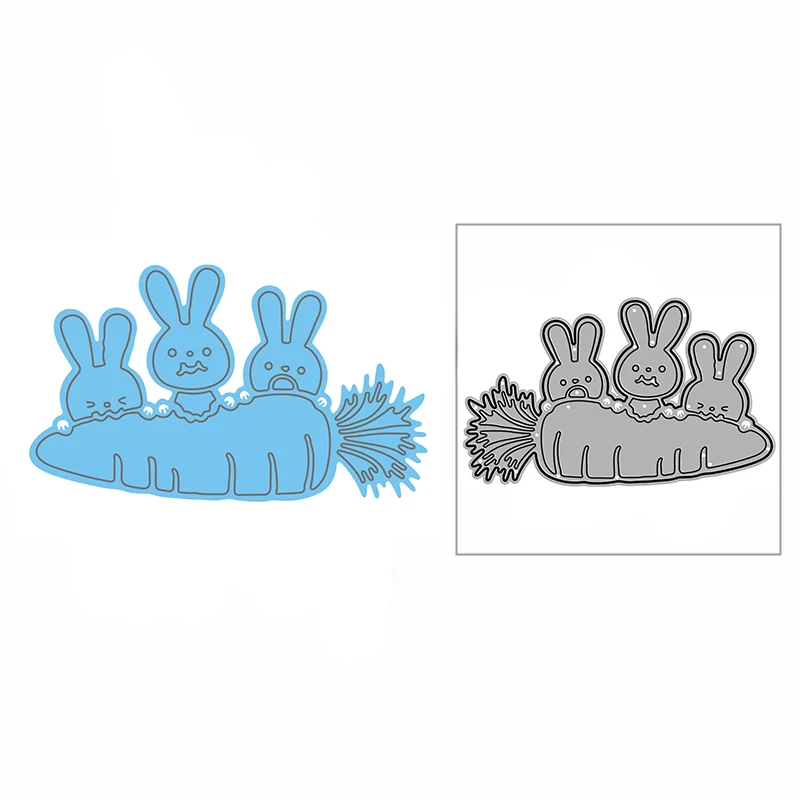 

Новинка форма для тиснения Кролик морковь животное ремесло 2021 металлические пресс-формы для рукоделия декоративный Скрапбукинг альбом отк...