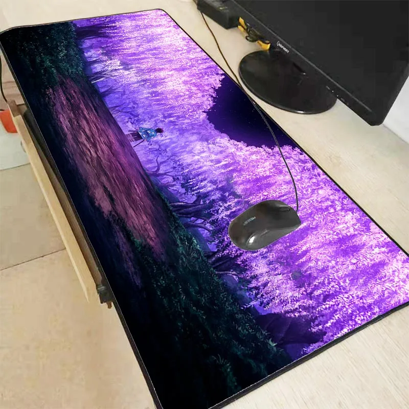 

XGZ Anime Demon Slayer Kimetsu No Yaiba Large Gaming Mouse Pad Computer Gamer Lock Edge pad Desk Keyboard Xxl