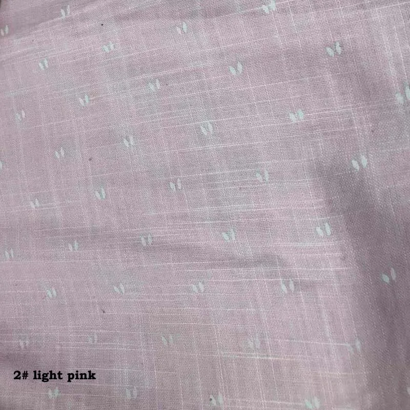 NO 2 light pink Хлопок Slub серый светло розовый желтый маленькая печать тонкая ткань для лета DIY Топ Платье рубашка блузка Домашняя одежда ручной работы - Цвет: NO 2 light pink