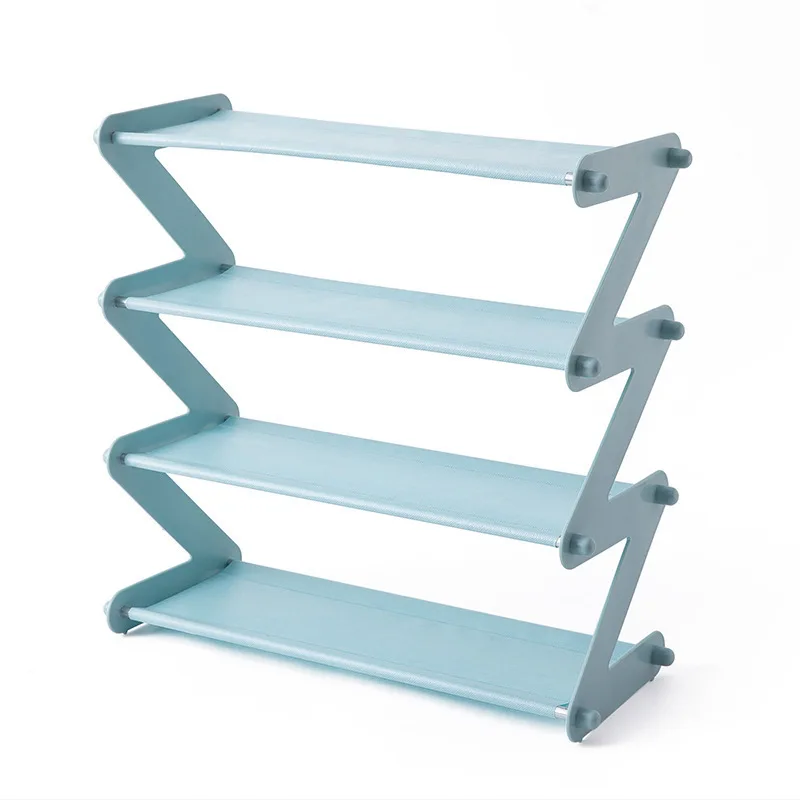 

Non-woven Simple Shoe Rack Bookshelf 4 Layers Stainless Steel Assembly Shoe Rack Home Living Room Shoes Storage Organization