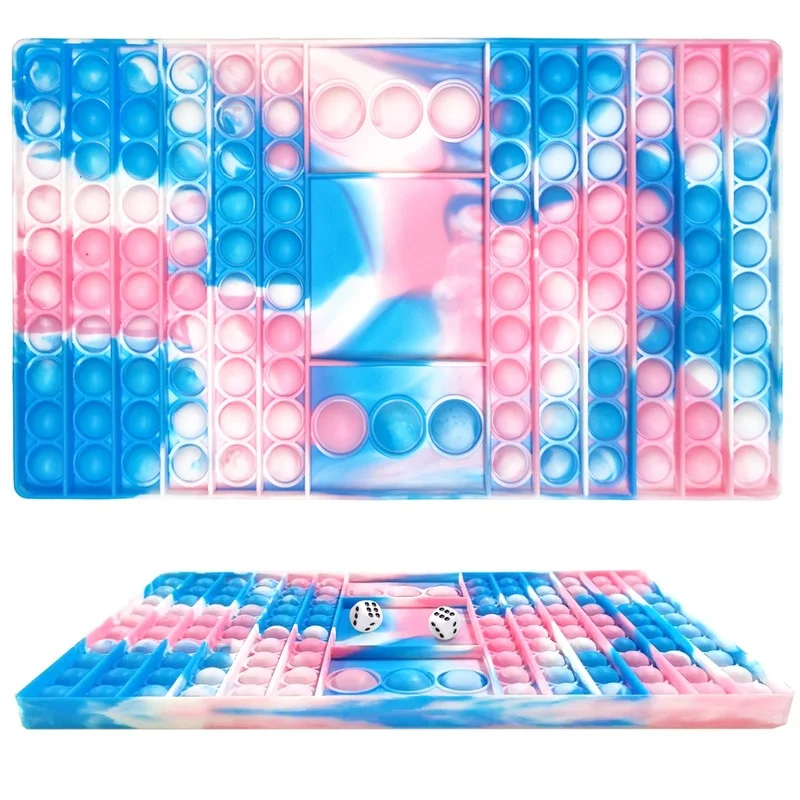 

Pop It New Push Giant with Dice Colorful Board Game BattleFidget Toys Simple Dimple Antistress Toy Fun Family Board Game Pop It