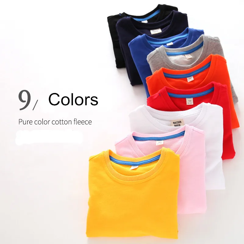 Детские толстовки свитшоты детская белая футболка для девочек хлопковый пуловер